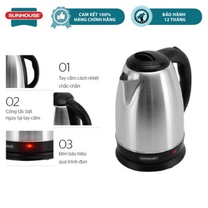 [SUNHOUSE CHÍNH HÃNG] ẤM SIÊU TỐC INOX 1.8 L SUNHOUSE SHD1182