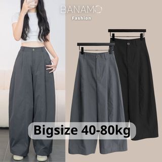  Quần gió kaki BIGSIZE Banamo Fashion quần form rộng có chun sau phong cách năng động dễ phối đồ 991 