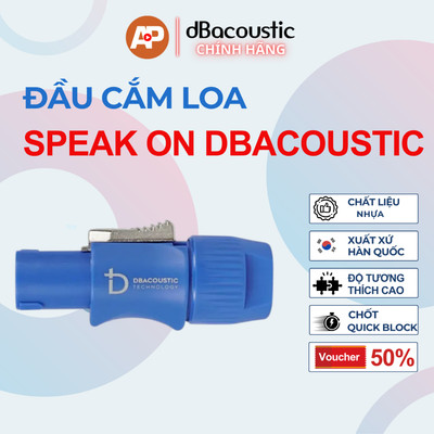 Đầu cắm loa SPEAK ON (Jack Neutrik) DBAcoustic - Nhựa cao cấp - Chốt Quick Lock - Hàng Chính Hãng