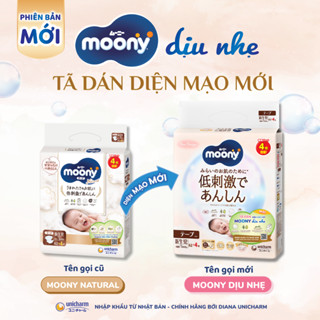 Bỉm /Tã dán quần Moony  Natural -Trắng dịu nhẹ/  Moony  Xanh  Nhật full size NB72/S70/M56/ L52 L44/ Xl38/XXL26