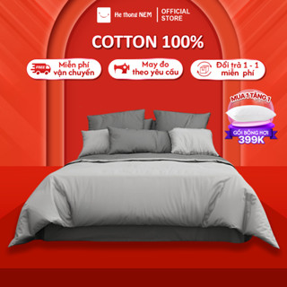 Bộ Chăn Ga Gối 5 Món HỆ THỐNG NỆM Cao Cấp Bộ Vỏ Chăn Ga Ra Drap Grap Gối Nệm Đệm 5 Món Phủ Giường Chuẩn Khách Sạn 5 Sao