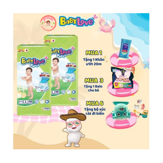 [MUA THEO COMBO KÈM QUÀ TẶNG] Tã/Bỉm quần tiết kiệm Baby Love M48+4/ L48/ XL48/ XXL48  - Kim Ngọc