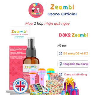 Vitamin D3K2 Zeambi dạng xịt, Chai 15ml - Bổ sung D3 và K2 cho trẻ