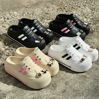 Dép sục nữ siêu nhẹ, mang êm chân, dép không thấm nước, có đính charm sẵn cao 6cm [DH551-2]