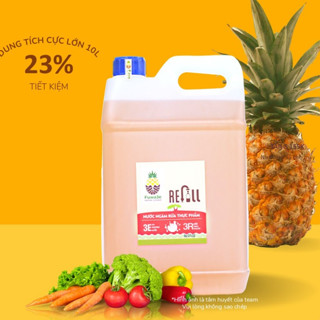 [Can 10L] Nước ngâm rửa rau củ quả Fuwa3e enzyme sinh học từ dứa 10L, làm sạch thực phẩm