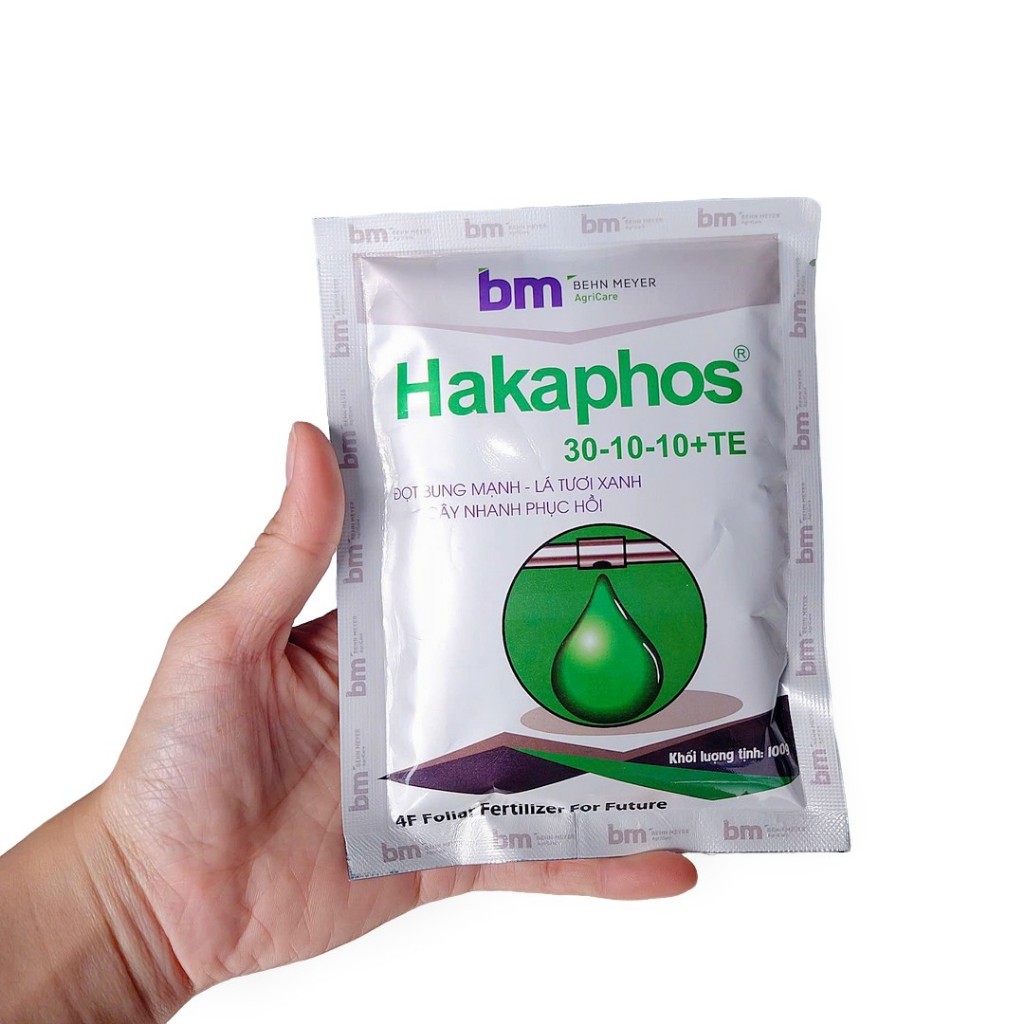 Phân bón bổ sung trung vi lượng BM NPK Hakaphos 30-10-10+TE, gói 100g-250g
