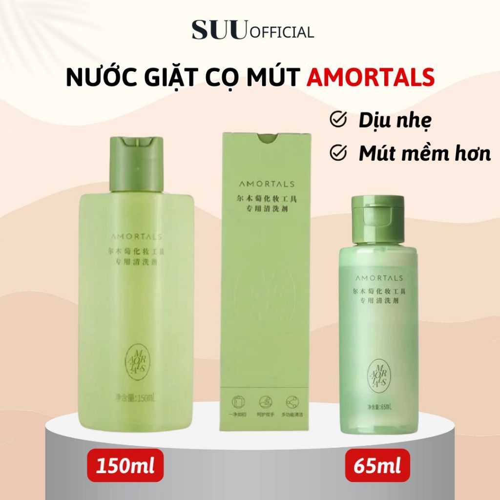 [AMORTALS] Nước Giặt Vệ Sinh Cọ Mút Trang Điểm AMORTALS Làm Sạch Mềm Cọ Mút An Toàn Cho Da