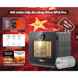 Nồi Chiên Hấp Olivo SF16 Pro 16L – Nồi Chiên Hơi Nước Bản 2025 70 Chức Năng