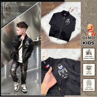  Áo Khoác Bomber Gió Cho Bé Trai Thêu Hình Siêu Đẹp - Áo Khoác Gió Bé Trai 2 Lớp Thêu Hình Phong Cách Boy Phố 