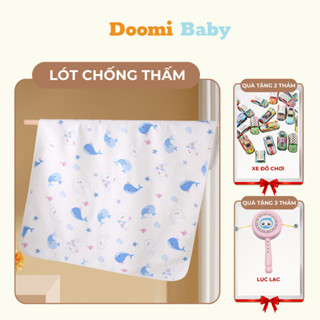 Lót Chống Thấm 4 Mùa Cho Bé Kích Thước 50*70cm Hàng Chính Hãng Doomi Baby - HT669