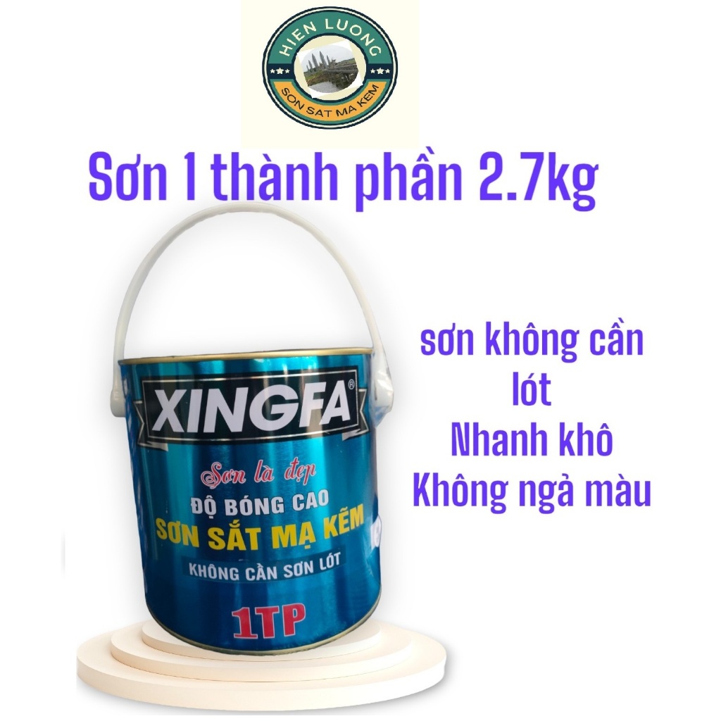 Sơn sắt mạ kẽm 1 thành phần Xingfa lon 2.7kg đủ màu, sơn không cần lót./.