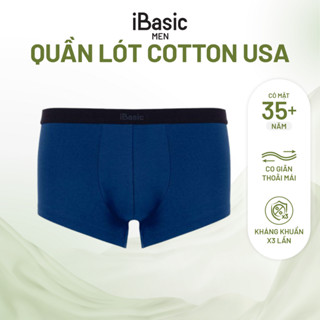 Quần lót nam iBasic logo ẩn phom trunk cotton USA kháng khuẩn - PANM130