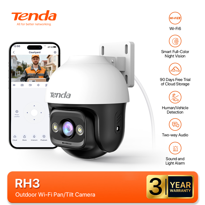Camera WiFi Tenda Ngoài Trời RH3/RH7 FHD 1080P/3MP/5MP/2K, Quay Quét 360 Độ, Tích Hợp Công Nghệ AI | BigBuy360 - bigbuy360.vn