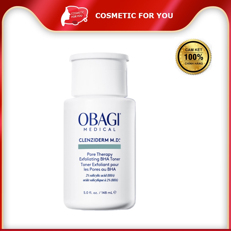 Dung Dịch Tẩy Da Chết, Ngừa Mụn Chứa BHA Obagi Clenziderm MD Pore Therapy Exfoliating BHA Toner 148m