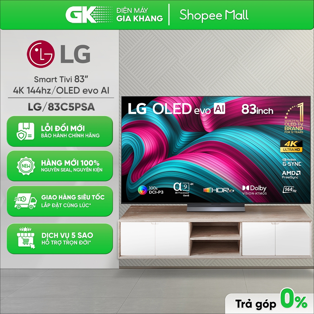 83C5PSA - Smart Tivi OLED LG Evo AI 4K 83 Inch OLED83C5PSA [Freeship HCM]