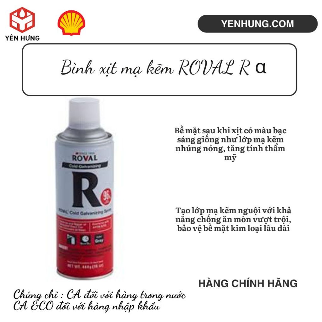 Bình xịt mạ kẽm ROVAL R α