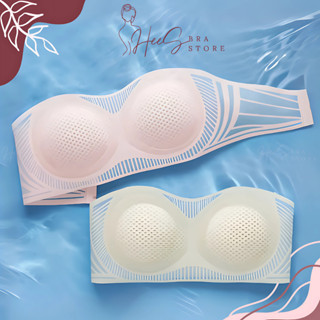 Áo Lót Nữ Áo Bra Nữ Áo Không Dây Nâng Vòng 1 Không Gọng Có Mút Đệm Gom Quả Chống Xệ HeeS 908