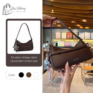 Túi Xách Nữ Kẹp Nách Cầm Tay Size 24 Da Cao Cấp Hàng Đẹp QC (Tặng Kèm Charm Sao)