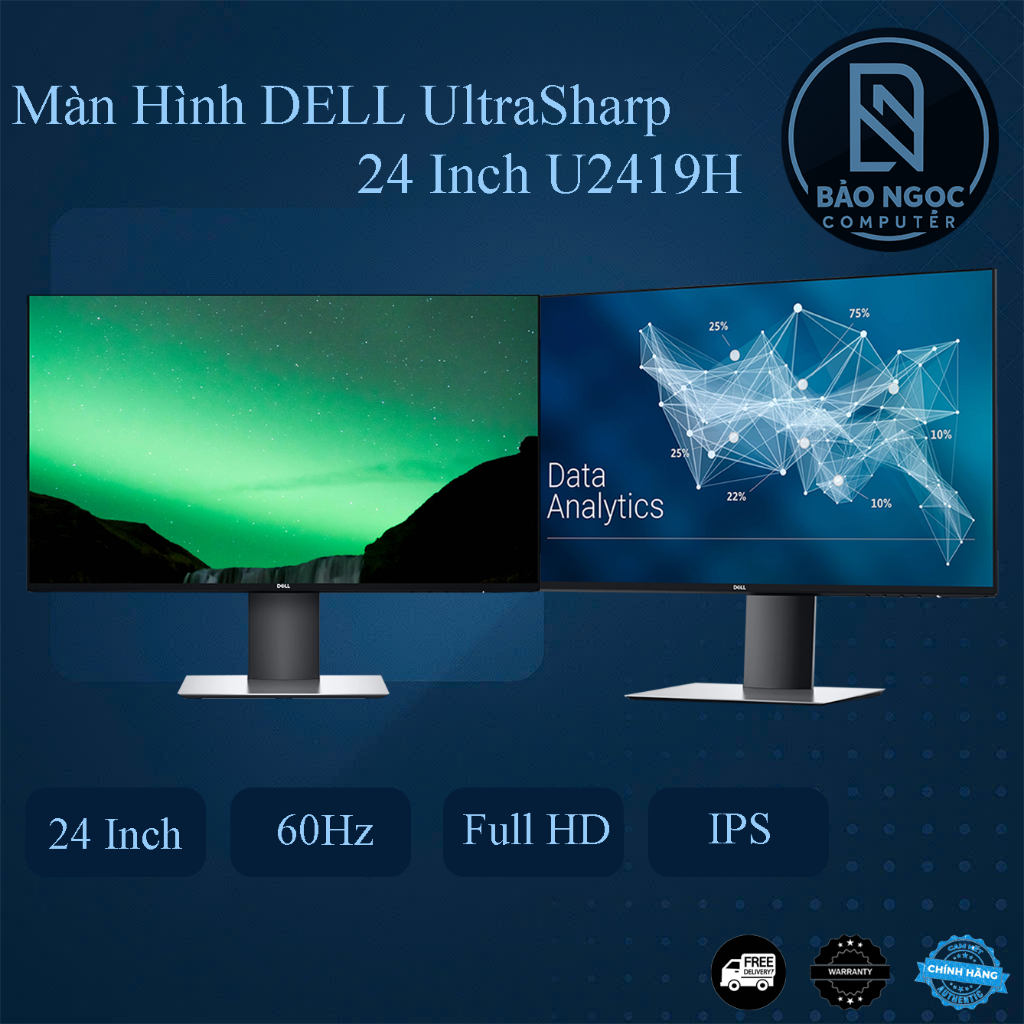Màn Hình Đồ Hoạ Dell UltraSharp U2419H | 24 Inch | IPS | Full HD | Hàng Mới 99% Chính Hãng