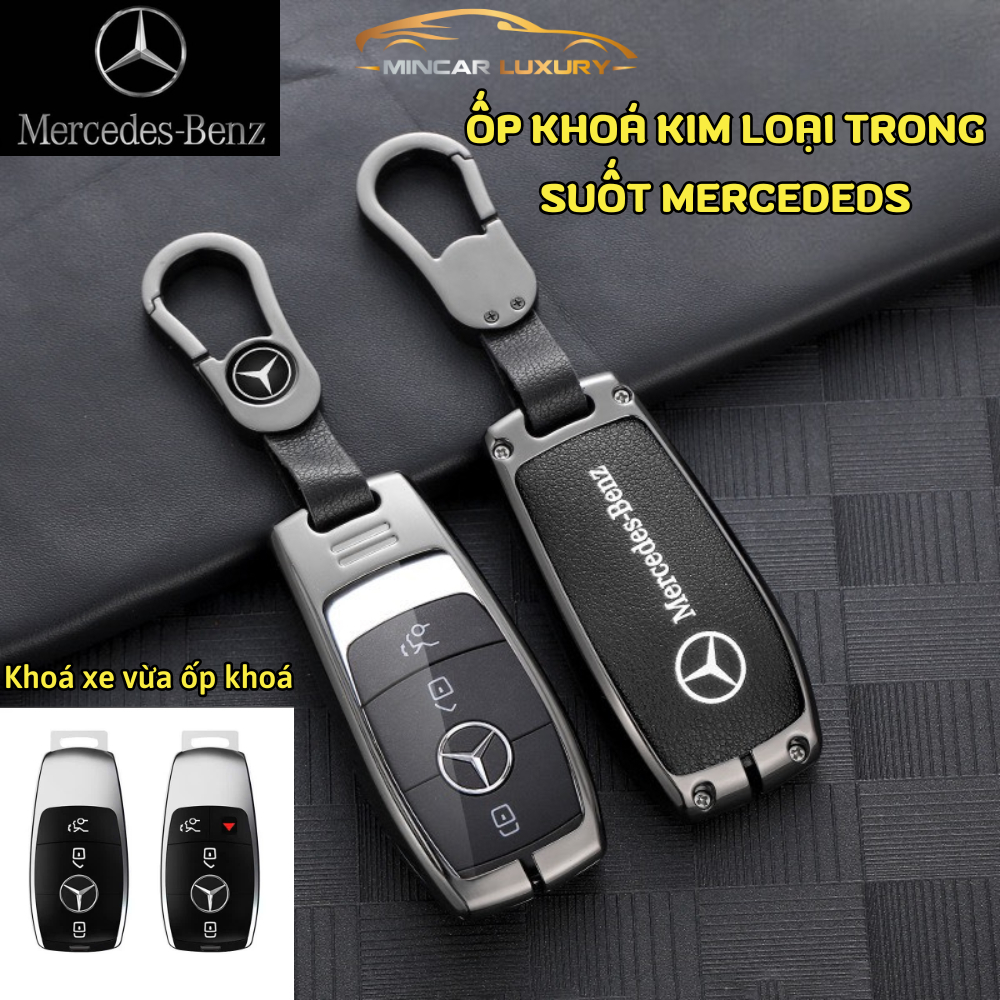 Ốp Chìa Khóa  Mercedes GLC C200 E200 C250 350 450 300 Vỏ Chìa Khóa Mercedes Bọc Chìa Khoá Mercedes