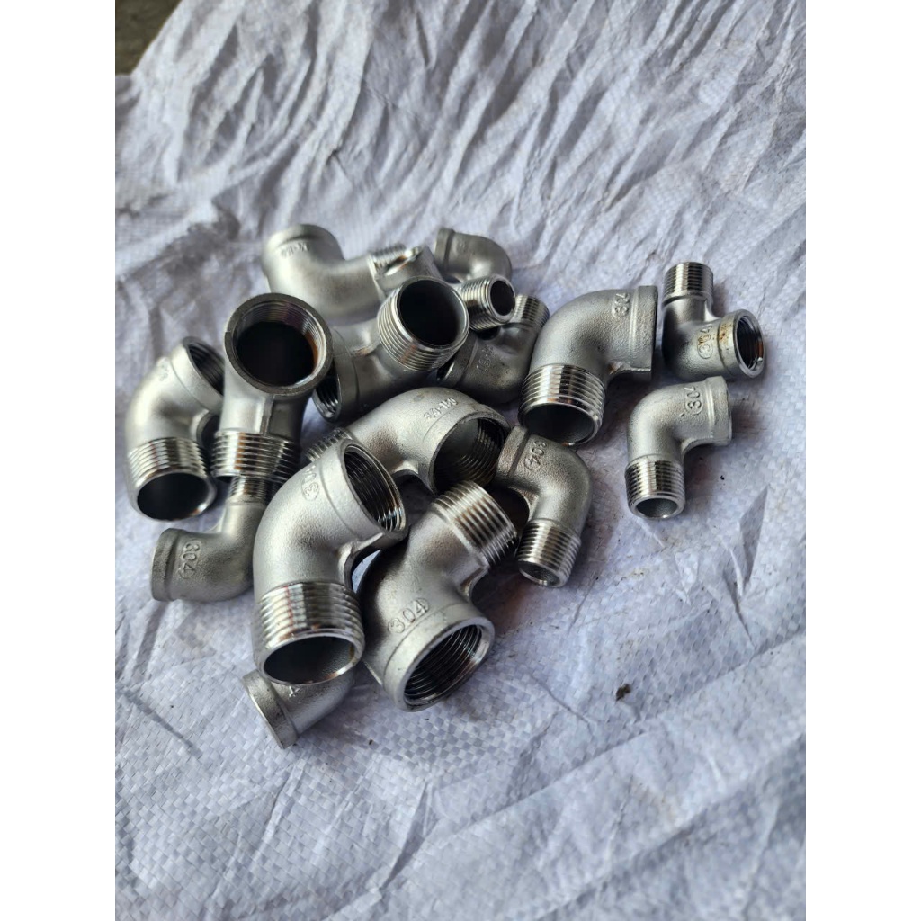 co điếu inox 304, co ren trong ren ngoài inox 304,cút góc 90 độ ren trong ren ngoài