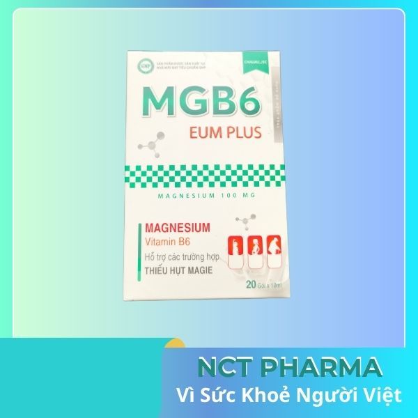 [Hộp 20 gói] Magne-B6 EUM – Bổ sung Magie & Vitamin B6, Giúp Bé Ngủ Ngon, Giảm Mồ Hôi Trộm, Hỗ Trợ X