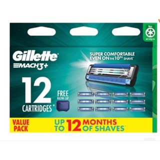 Hộp lưỡi dao cạo râu Gillette Mach 3 Turbo,Mach3+(đầu cạo 3 lưỡi kép)