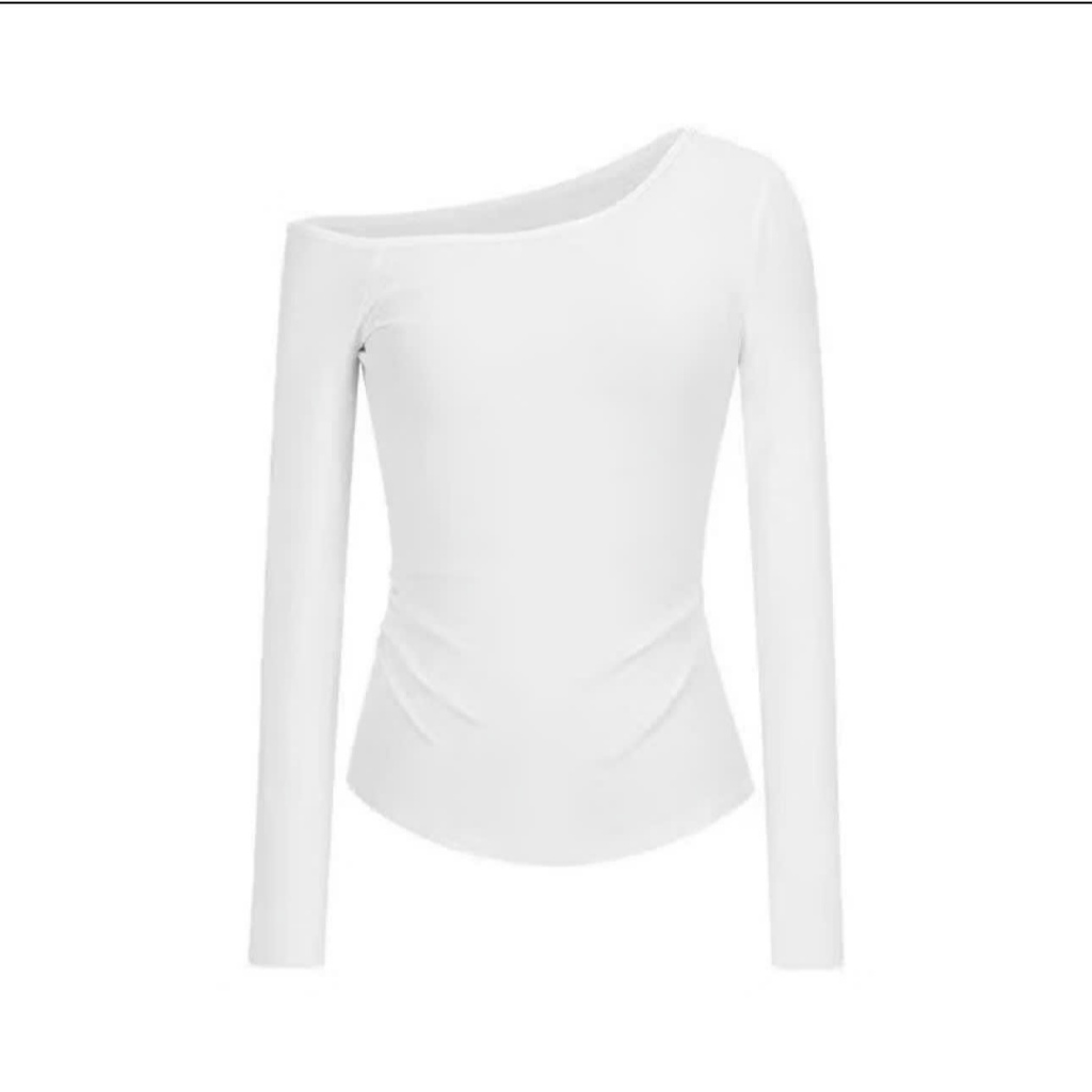Áo Trễ Vai Dài Tay Nữ, Áo Lệch Vai Form Ôm Body Quyến Rũ Vải Thun  Dầy Dặn Mềm Mại Co Dãn-ALASAVA | BigBuy360 - bigbuy360.vn