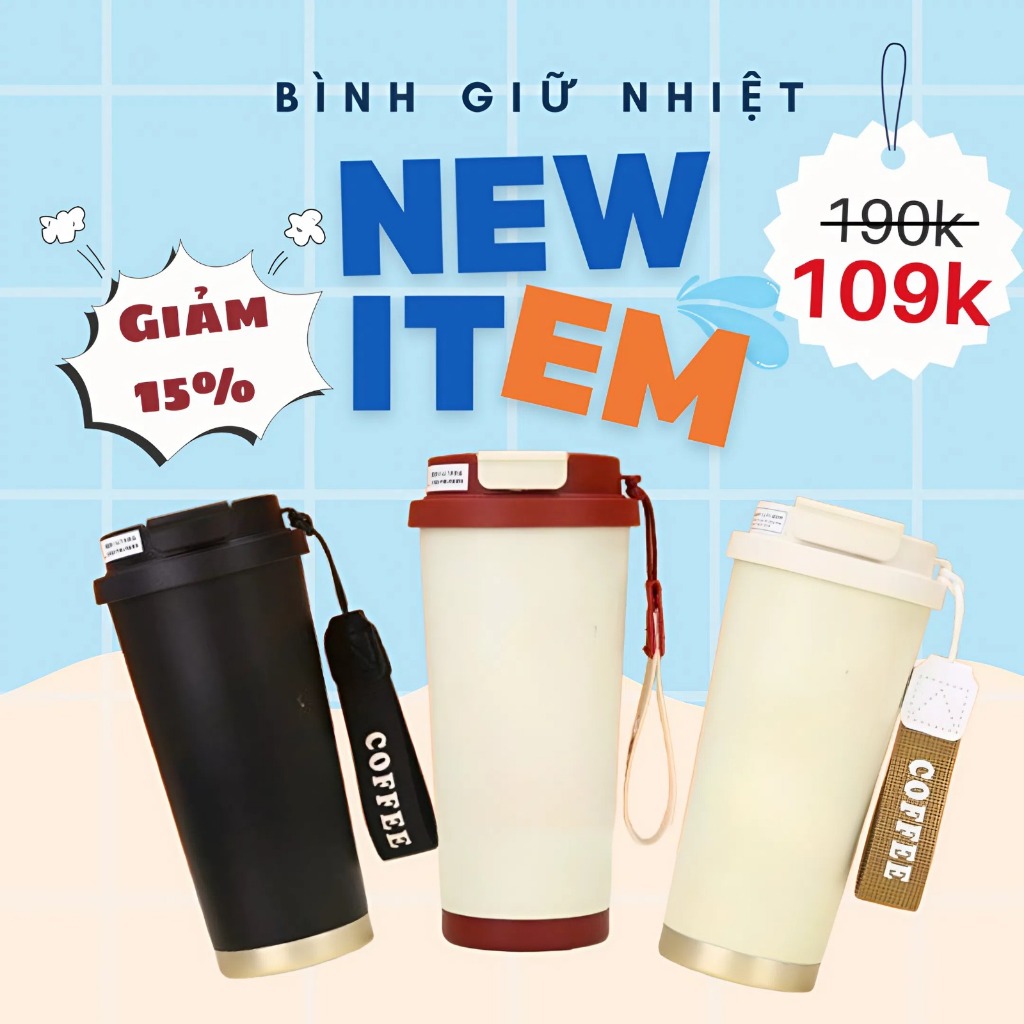 Bình giữ nhiệt có ống hút, cốc giữ nhiệt inox 316 cao cấp giữ nhiệt nóng lạnh 6-12H, dung tích 500ml mang đi học, đi làm | BigBuy360 - bigbuy360.vn