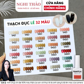 Sơn gel thạch đục lẻ màu RAMYLA 32 màu Nghi Thảo Nails