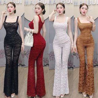  S330 - Set Áo 2S Bảng Ren Quần Loe  QUẦN DÀI 105CM  