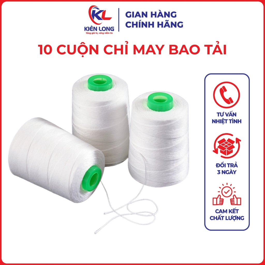 Chỉ May Bao Tải Dứa – Chỉ Khâu Bao Tải, Bao Gạo, Cuốn Thịt Cầm Tay (Bộ 5 và10 Cuộn)
