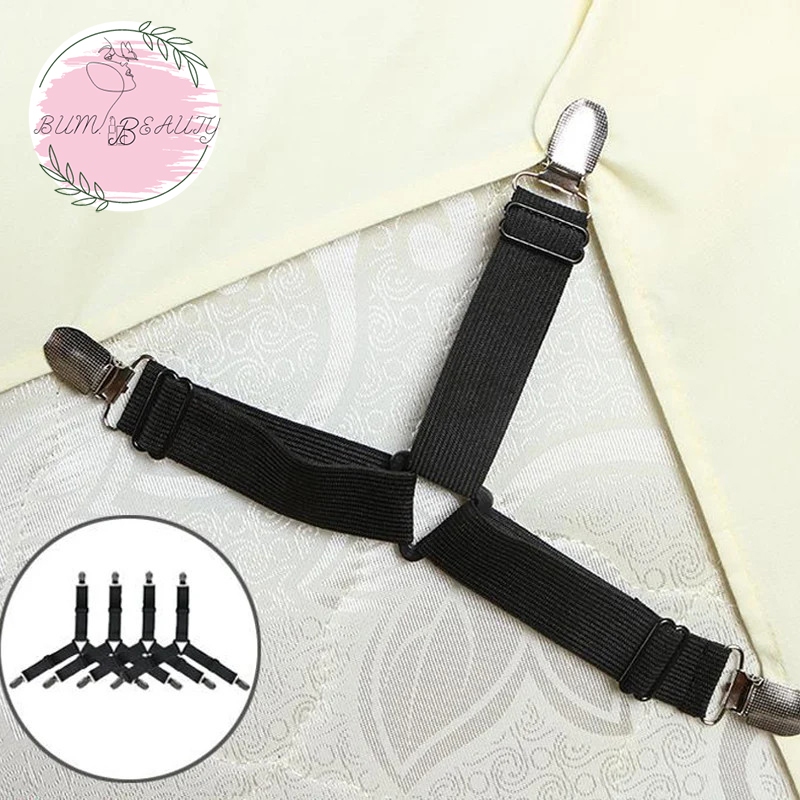 Bộ 4 Kẹp Cố Định Ga Giường Chấu Chắc Chắn Giữ Ga Như Mới, Giữ Ga Giường Luôn Gọn Nâng Cao Giấc Ngủ