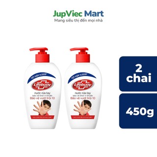  Combo 2 Nước rửa tay Lifebuoy bảo vệ  đỏ  - Chai 450g  444ml  