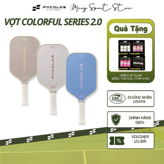  Vợt pickleball Facolos Colorful Collection 2.0 Bản Nâng Cấp Với Mặt Vợt Carbon Siêu Bền 