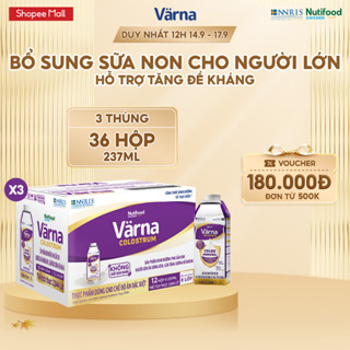 [DEAL SỐC] Combo 3 Thùng 12 hộp sữa bột pha sẵn Varna Colostrum (36 hộp giấy x 237ml)