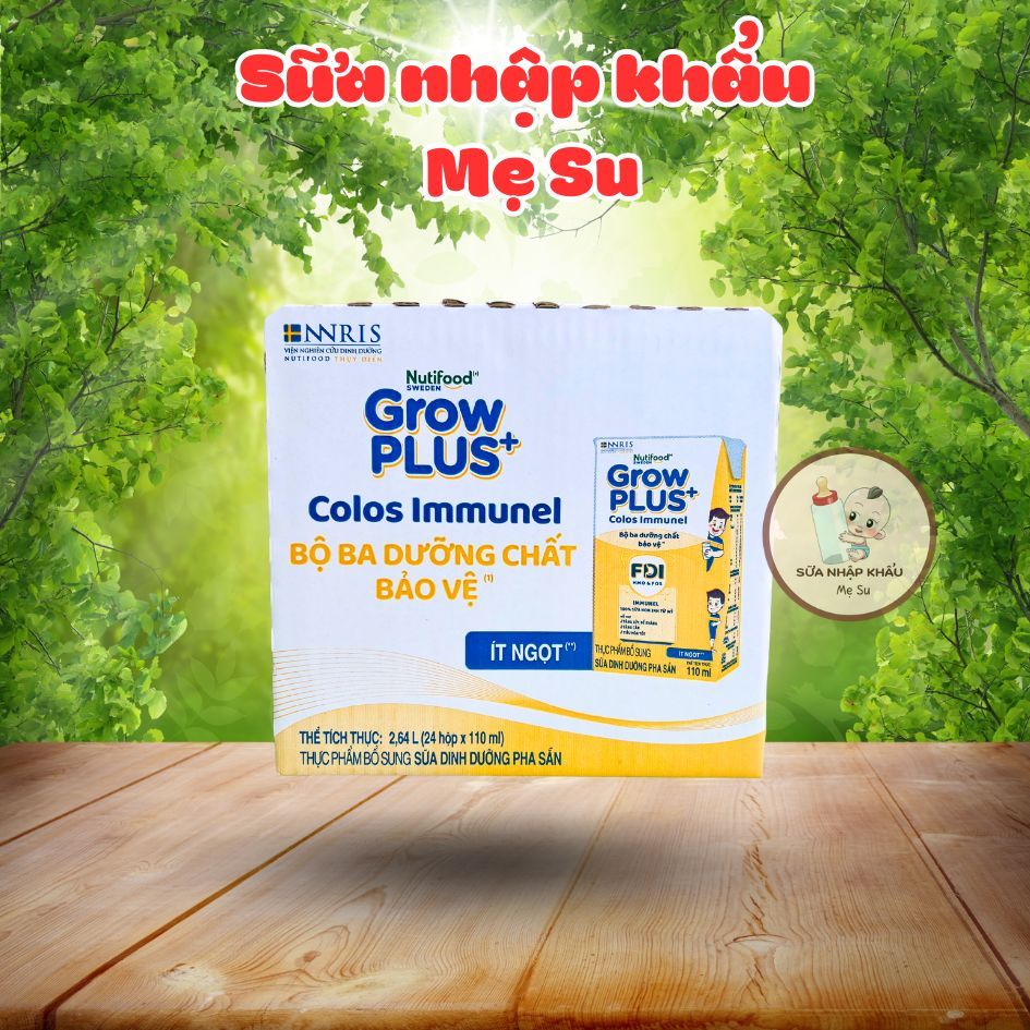Sữa non Growplus Colos Immunel 110ml/180ml Nutifood Sweden Imunel Thùng 24 hộp