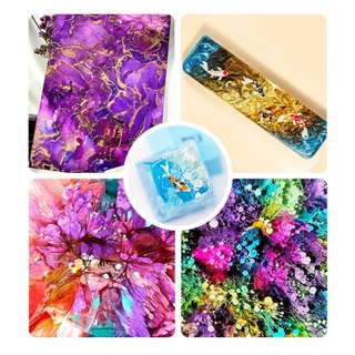 Màu Alcohol Ink 3D Pha Epoxy Resin Tạo Hiệu Ứng Loang Đẹp Mắt