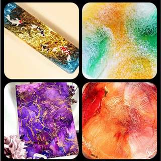 Màu Alcohol Ink 3D Pha Epoxy Resin Tạo Hiệu Ứng Loang Đẹp Mắt