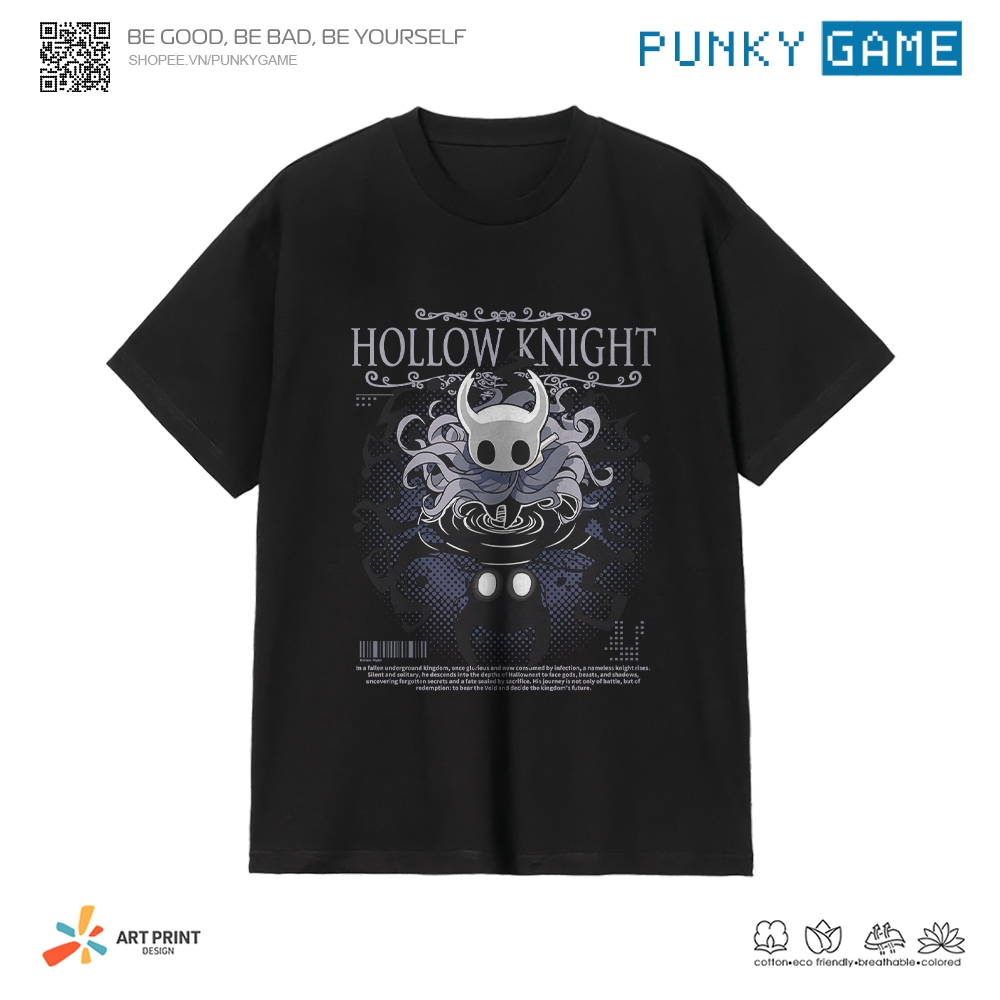 Áo thun Unisex Gaming Hollow Knight Art Cotton 100% ngắn tay