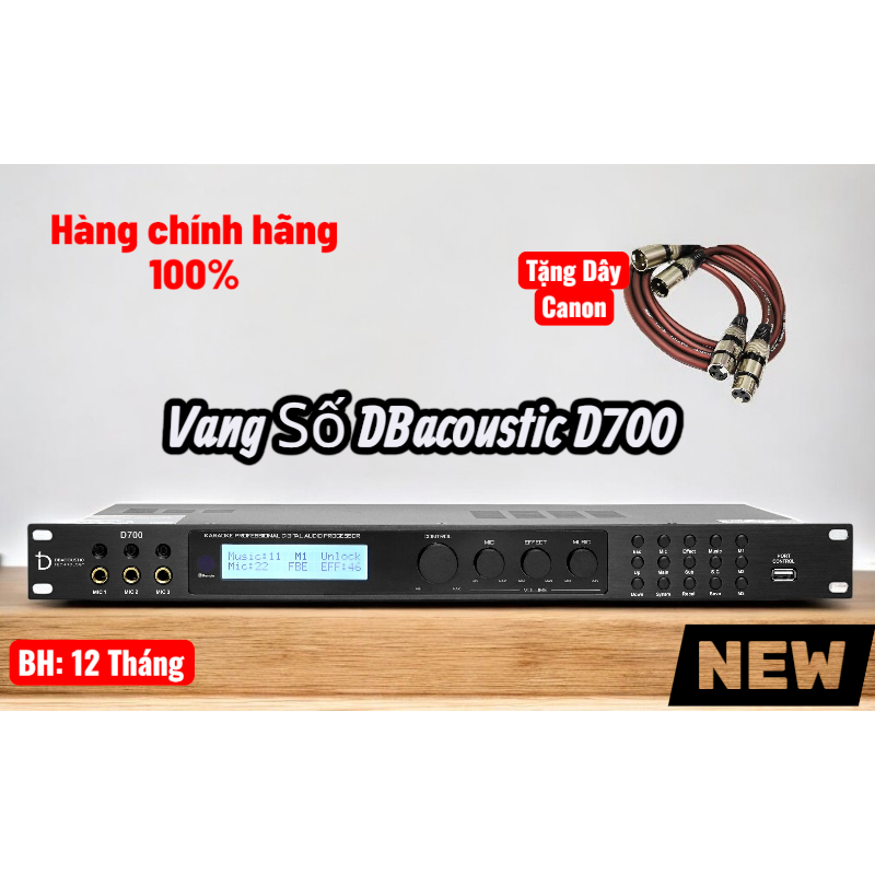 Vang số DB acoustic D700 Cao cấp tiếng cực hay Tặng Jack canon cao cấp