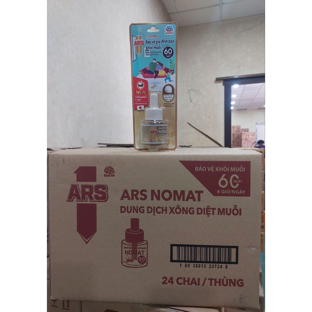 Thùng ( 24 hộp ) Tinh dầu Refill sử dụng cho bộ xông đuổi muỗi ARS Nomat P60 từ Nhật Bản
