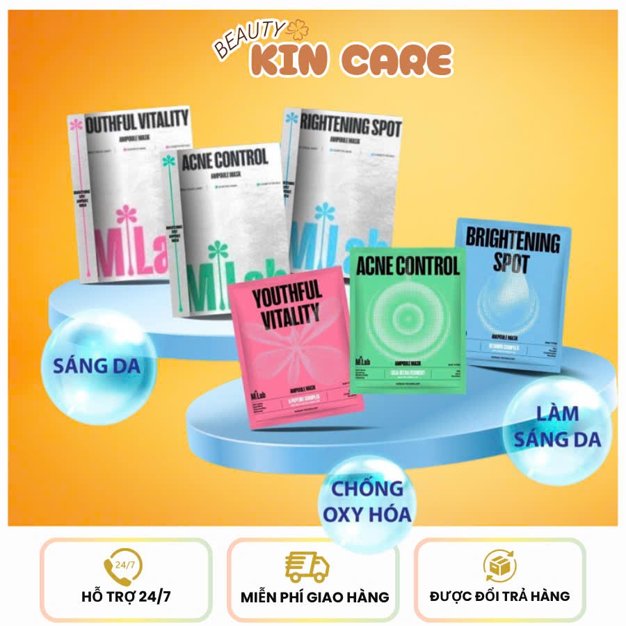 [Hộp 8 Miếng] Mặt Nạ Sợi Tre MLab Dưỡng Da Trắng Hồng Căng Bóng Cấp Ẩm Chống Lão Hóa