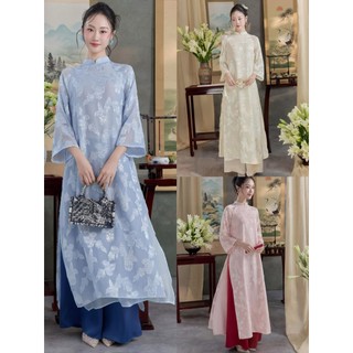  SET ÁO DÀI CÁCH TÂN 4 TÀ VOAN TƠ HOA NỔI DƯ HY ÁO DÀI TẾT 2026 - DÀNH CHO NỮ 