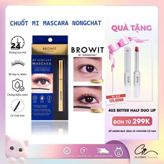 Mascara Nongchat  Browit chuốt và dưỡng dài làm dày mi chính hãng Thái Lan chuyên dùng cho Makeup