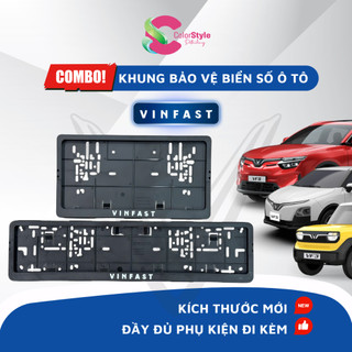 Combo 2 Khung Bảo Vệ Biển Số Ô Tô Vinfast Chất Liệu Nhựa PP Cao Cấp Thương Hiệu Brosco