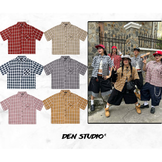 Áo Sơ Mi Caro Form Boxy ĐenStudio