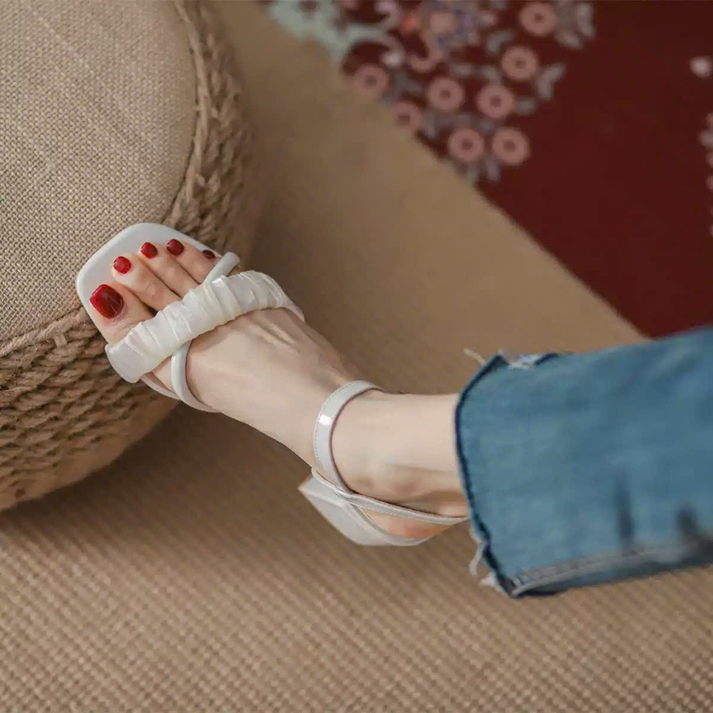 SANDAL XKS70 ĐẾ 3.5CM gót đen  TÔN CHÂN CỰC SANG HIỆN ĐẠI