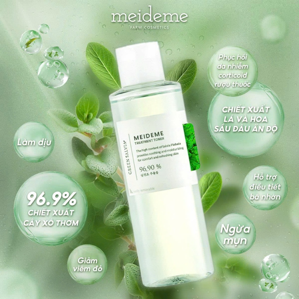 Toner dập viêm dịu da MEIDEME Green Salvia Treatment Toner 200ml | BigBuy360 - bigbuy360.vn