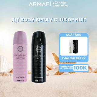 Xịt Body Spray  Armaf Club De Nuit 200ml / Xịt Khử Mùi Toàn Thân Nước Hoa Sang Trọng